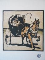 Houtsnede The Cabriolet William Nicholson (1872-1949), Ophalen of Verzenden