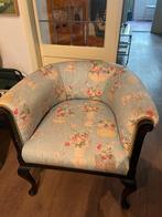 Vintage Arm Fauteuil met Verenzitting, Hout, Gebruikt, Eenpersoons, Minder dan 75 cm