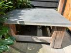 Gratis unieke tafel op wieltjes, Tuin en Terras, Tuintafels, Ophalen, Gebruikt, Vierkant, Hout