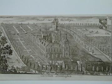 Ets prent Castellum Sevenberghen Zevenbergen te Ranst.  beschikbaar voor biedingen