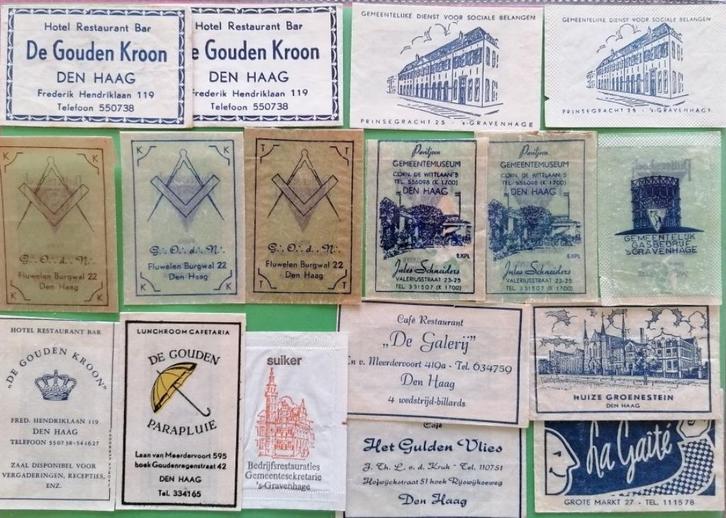 Den Haag gesorteerd op G 111, Verzamelen, Suikerzakjes, Verzenden