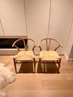 2x Carl Hansen Wishbone Chair (CH24), Ophalen, Design klassieker, Twee, Bruin