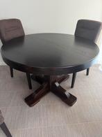 Eiken eettafel zwaar, Huis en Inrichting, Tafels | Eettafels, Ophalen, Gebruikt, 100 tot 150 cm, Rond