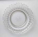 Ronde antieke schaal van kristal met ster, Ophalen of Verzenden