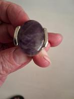 Amethist Ring - Maat 18/18,5, 18 tot 19, IJzer of Staal, Paars, Onbekend