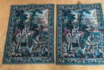Gobelin geweven vintage kleden jachttafereel bekleding, 50 tot 100 cm, Zo goed als nieuw, Vintage Gobelin, Rechthoekig