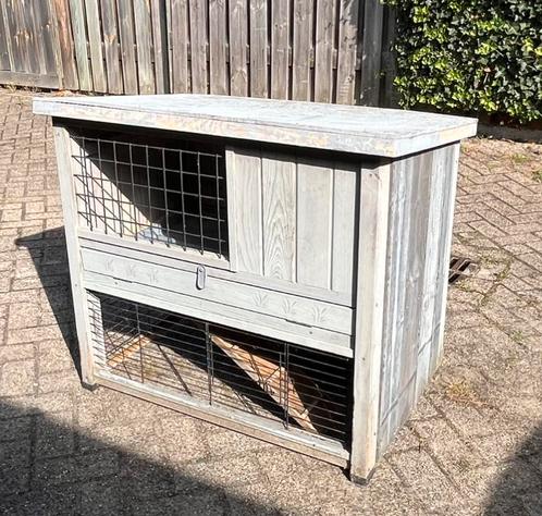 Konijnenhok, Dieren en Toebehoren, Knaagdieren en Konijnen | Hokken en Kooien, Gebruikt, Hok, 60 tot 90 cm, 75 tot 110 cm, Konijn