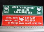 2x sticker ajax blusser brandblusser logo, Verzamelen, Stickers, Ophalen of Verzenden, Zo goed als nieuw, Merk