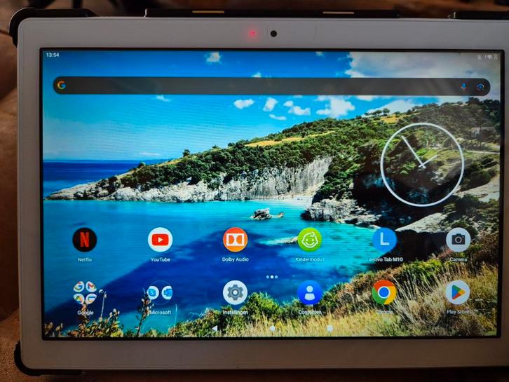 Lenovo Tab M10 - Tablet met Galaxy Hoes, Computers en Software, Android Tablets, Gebruikt, Wi-Fi, 10 inch, 32 GB, Uitbreidbaar geheugen