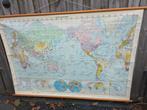 schoolplaat wereldkaart linnen rolschoolpaat, Antiek en Kunst, Antiek | Schoolplaten, Ophalen, Aardrijkskunde