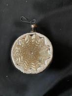 Vintage Antiek  glazen kerstbal deuk reflex , Ophalen, Gebruikt