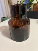 Brown glass vase - bruin glazen vaas, Minder dan 50 cm, Glas, Zo goed als nieuw, Ophalen
