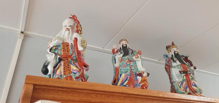 Chinese Geluksgoden & Gouden Boeddha - Set van 4, Antiek en Kunst, Kunst | Beelden en Houtsnijwerken, Ophalen