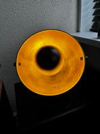 Industriële lamp zwart met goud, Huis en Inrichting, Gebruikt, Metaal of Aluminium, Ophalen of Verzenden, Led