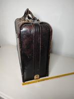 K629 VINTAGE donkerbruin lederen koffer zeer fraai, Gebruikt, Onbekend, Ophalen of Verzenden, Onbekend