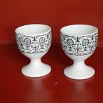 2 eierdopjes op voet. Cauldon England, Gebruikt, Overige typen, Ophalen of Verzenden, Overige stijlen