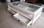 Prachtige Salontafel van Rofra met lades, veel opbergruimte, Gebruikt, 100 tot 150 cm, Glas, Landelijk