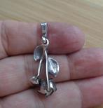 zilveren TEKA hanger met roos [346], Sieraden, Tassen en Uiterlijk, Verzenden, Zo goed als nieuw, Bloem of Plant, Zilver