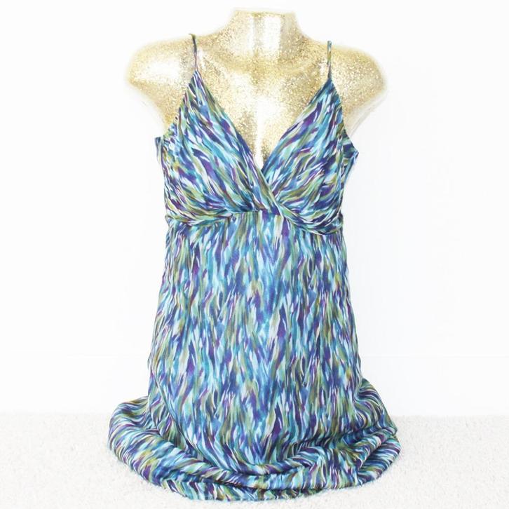 Super Leuk Esprit Jurkje 100% Zijde (Maat 44) - 75 € 25,-, Kleding | Dames, Jurken, Zo goed als nieuw, Maat 42/44 (L), Blauw, Boven de knie