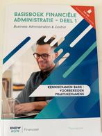 Basisboek financiele administratie - Deel 1, Ophalen of Verzenden, Nieuw, MBO