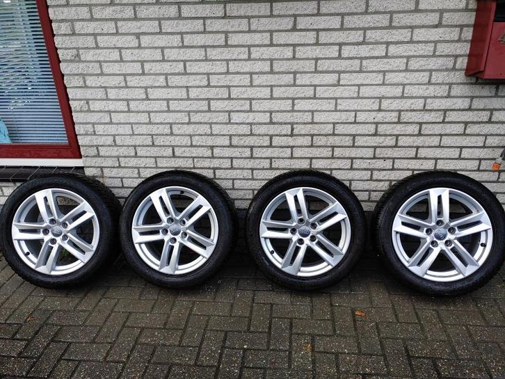 Winterbanden met  org. Audi velgen 17 inch voor A4/A5, Auto-onderdelen, Banden en Velgen, Banden en Velgen, Winterbanden, 17 inch