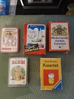 Vintage: 5 kwartetspellen, Verzamelen, Speelkaarten, Jokers en Kwartetten, Ophalen of Verzenden, Gebruikt, Kwartet(ten)