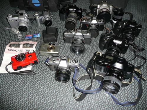 29 x  Minolta / KONICA (met VEEL toebehoren). Dimage 5, Z1,, Audio, Tv en Foto, Fotocamera's Analoog, Gebruikt, Spiegelreflex