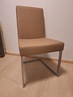 PU lederen eetkamerstoelen taupe, Ophalen, Overige kleuren, Leer, Zo goed als nieuw
