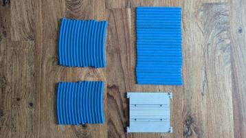 Vintage LEGO trein rails set blauw met overgang 1970 beschikbaar voor biedingen