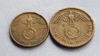 WO2 5 en 10 Reichspfennig messing nazi duitsland 1, Postzegels en Munten, Munten | Europa | Niet-Euromunten, Ophalen of Verzenden