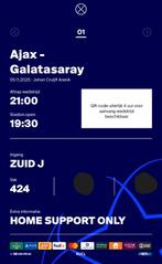 1 Ticket Ajax - Galatasaray (vak 424), Losse kaart, Eén persoon, November, Europa of Champions League