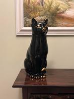 Vintage Zwart/Gouden Kat - Prachtstaat!, Ophalen, Zo goed als nieuw, Overige materialen, Dierenbeeld