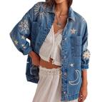 Nieuw stoere  oversized spijkerjack spijkerjas  M/L, Ophalen of Verzenden, Nieuw, Blauw