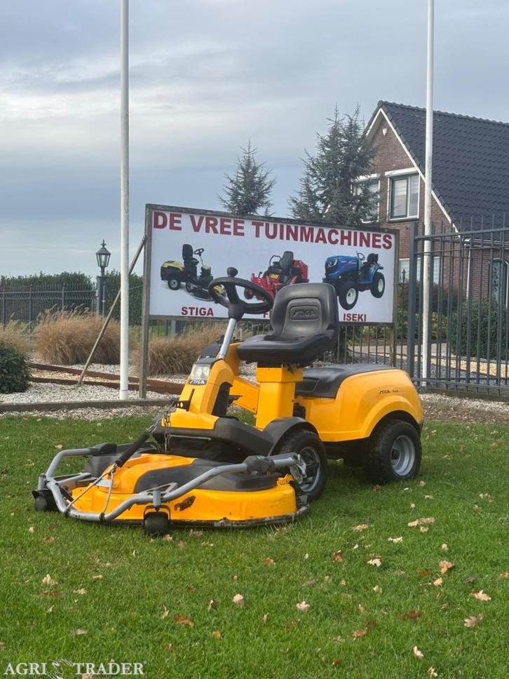 Stiga park diesel 125 cm maaidek, Tuin en Terras, Zitmaaiers, Zo goed als nieuw, 120 cm of meer, Elektrische starter, Mulchfunctie
