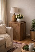 Houten bijzettafel / zuil – naturel uitstraling,, Ophalen