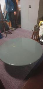 salontafel stalen voet met houten topblad merk Artifort, Ophalen, Gebruikt, 50 tot 75 cm, Strak ontwerp, modern, zeer duurzaam