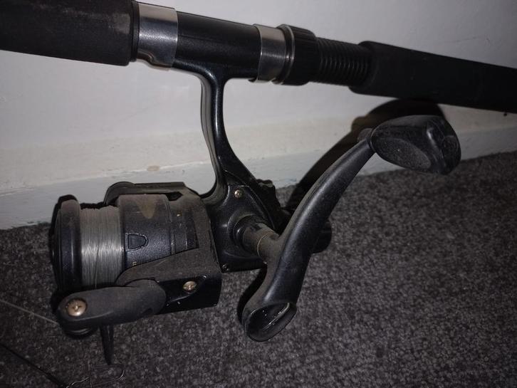 Werphengel met molen - Advantage 240cm - Graphite, Watersport en Boten, Hengelsport | Algemeen, Gebruikt, Werphengel, Ophalen of Verzenden