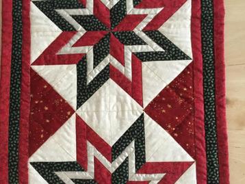 Kerst Quilt tafel loper met ster patroon rookvrij huis zgan beschikbaar voor biedingen