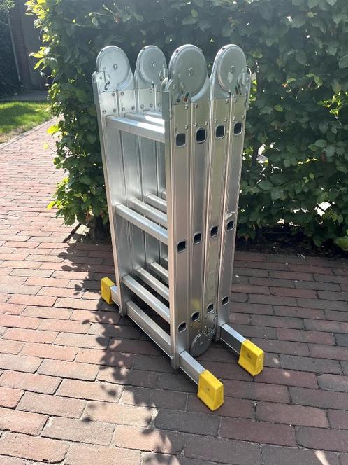 Vouwladder 4 x 3 treden, Doe-het-zelf en Verbouw, Ladders en Trappen, Gebruikt, Ladder, 4 meter of meer, Opvouwbaar of Inschuifbaar