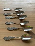 Zes Nederlandse zilveren biedermeier theelepelstjes, Antiek en Kunst, Ophalen of Verzenden