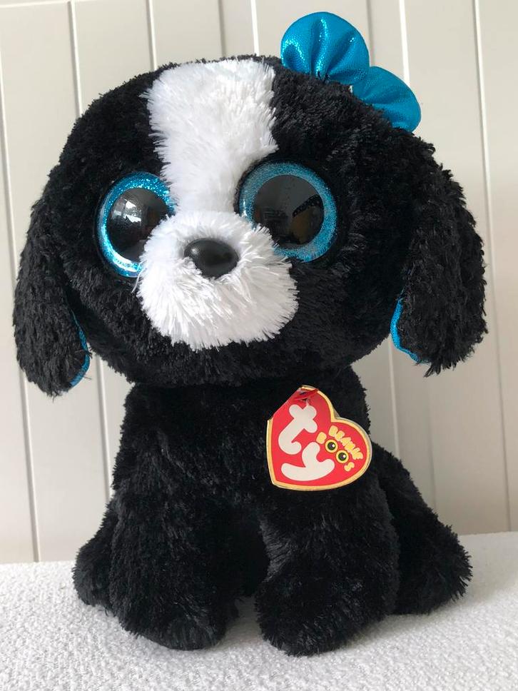 Ty beanie boo Tracey, 24cm, Kinderen en Baby's, Speelgoed | Knuffels en Pluche, Zo goed als nieuw, Hond, Ophalen of Verzenden