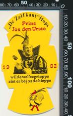 Sticker: De Zelfkant - 1982 - Prins Jos den Urste - Haps, Verzamelen, Stickers, Ophalen of Verzenden, Zo goed als nieuw, Bedrijf of Vereniging