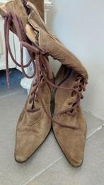 Rijglaarsjes suede 39-40, Bruin, Lage of Enkellaarzen, Ophalen of Verzenden, Zo goed als nieuw