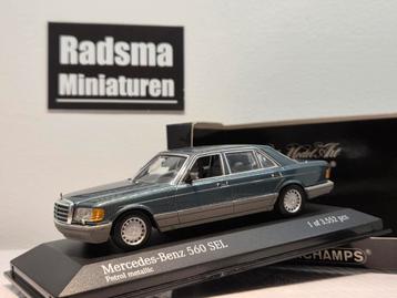 Mercedes-Benz 560 Sel - W126 Patrol - 1:43 Minichamps beschikbaar voor biedingen