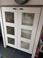 Vitrine kast en salontafel serie lynn leen bakker, Ophalen, 150 tot 200 cm, Eikenhout, Zo goed als nieuw