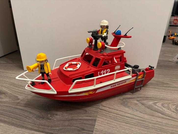 Playmobil Brandweerboot - complete set 3128, Kinderen en Baby's, Speelgoed | Playmobil, Gebruikt, Complete set, Ophalen of Verzenden