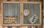 Brocante oud vitrinekastje / vitrine kast / kastje, Antiek en Kunst, Ophalen