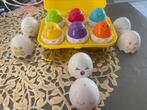 Pasen vintage Tomy eierdoos met piepeieren, Verzamelen, Speelgoed, Ophalen, Zo goed als nieuw