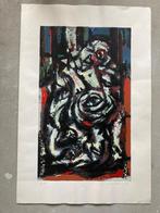 Theo Wolvecamp grote kleurenlitho COBRA groep, Antiek en Kunst, Kunst | Litho's en Zeefdrukken, Ophalen