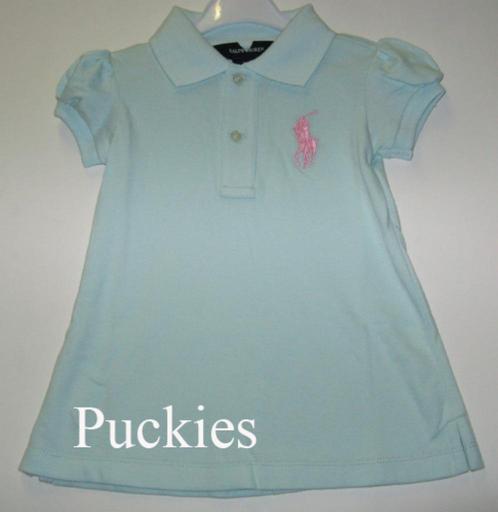 Lichtgroene Ralph LAUREN Big Pony polojurk maat 74 *NIEUW* a, Kinderen en Baby's, Babykleding | Maat 74, Nieuw, Meisje, Jurkje of Rokje